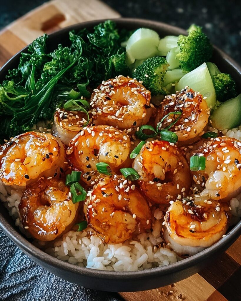 Honey Garlic Shrimp Bowls