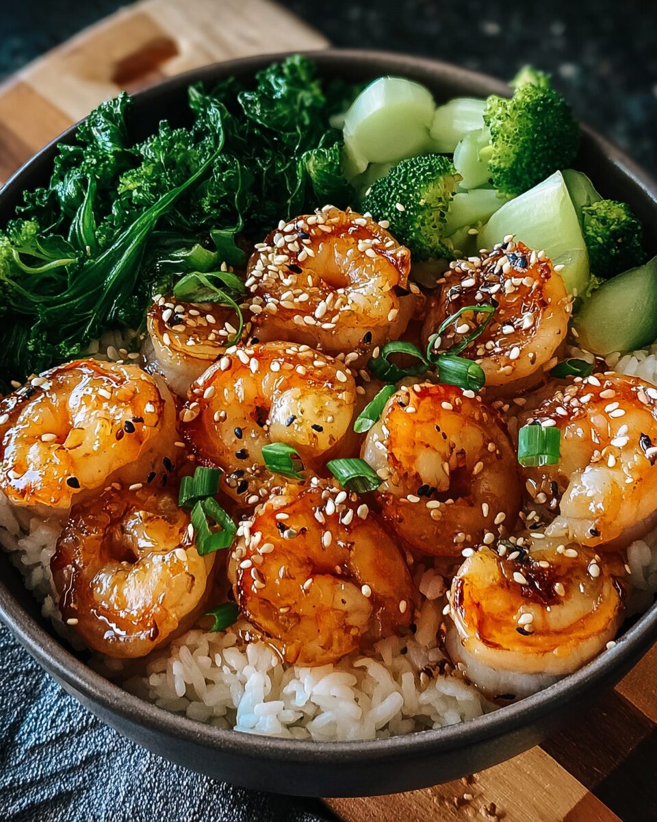 Honey Garlic Shrimp Bowls