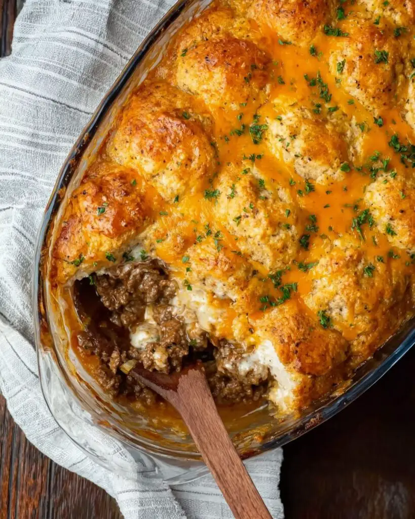 Cheddar Bay Ground Beef Cobbler