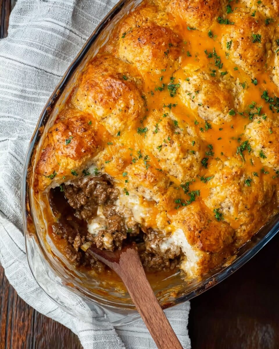 Cheddar Bay Ground Beef Cobbler