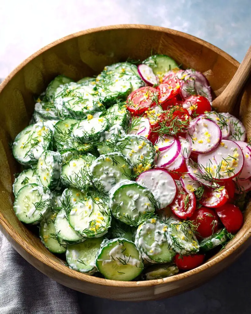 Cucumber Salad with Creamy Dill Dressing