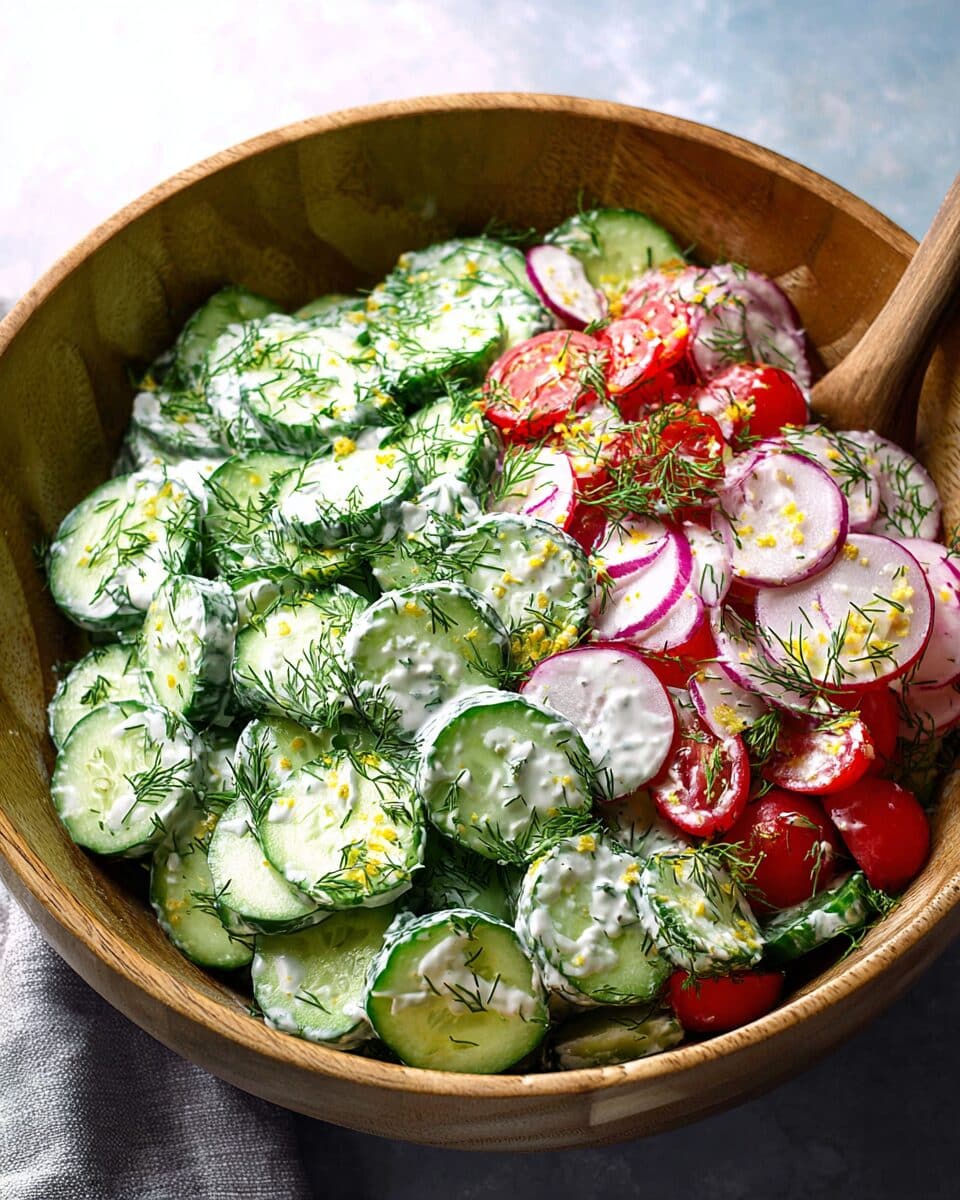 Cucumber Salad with Creamy Dill Dressing