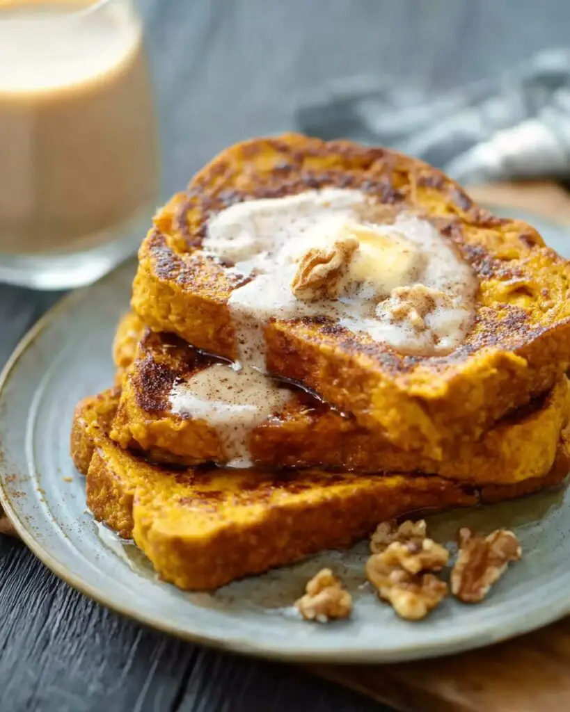 Pumpkin French Toast with Brown Sugar Cinnamon Butter