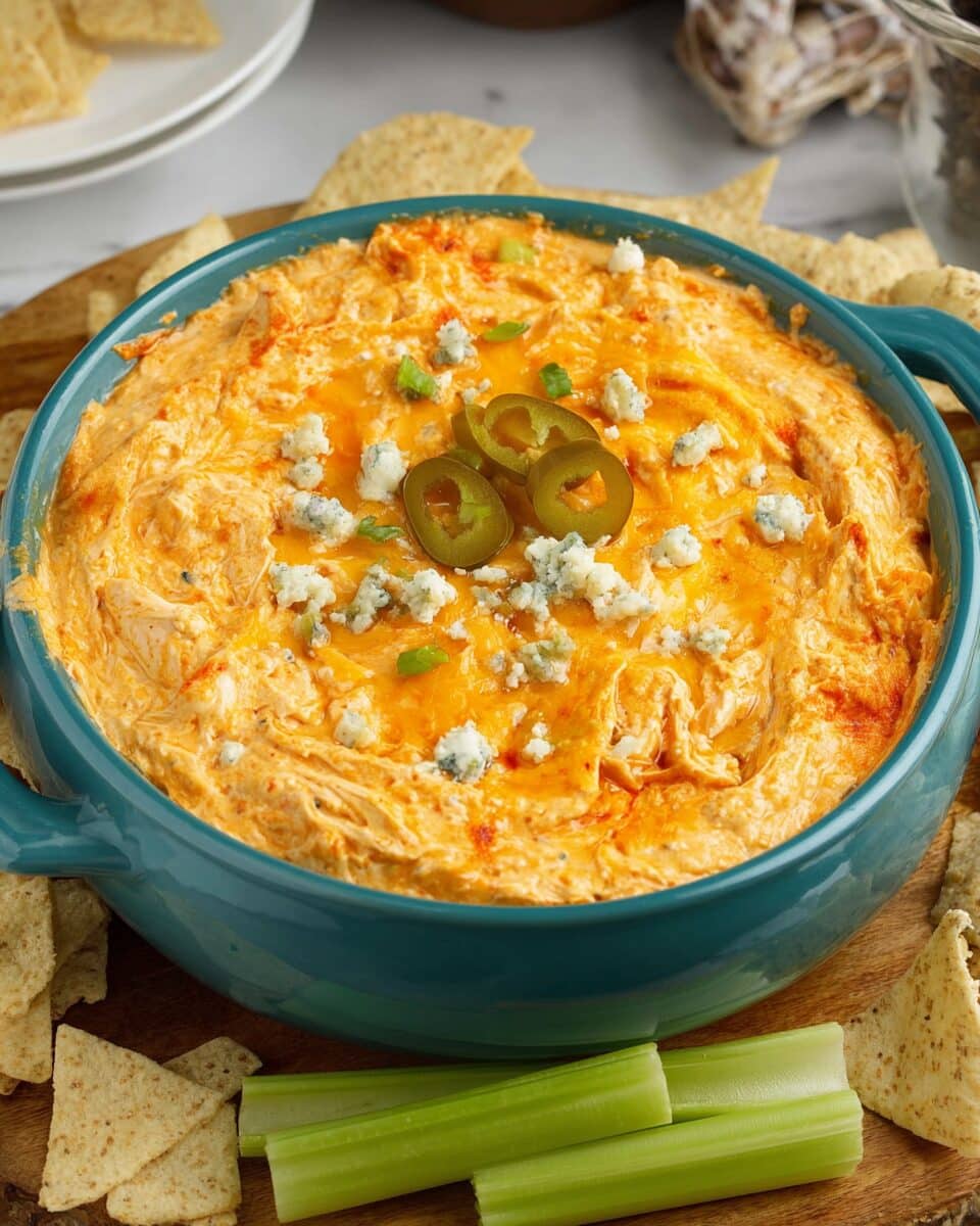 Crockpot Buffalo Chicken Dip