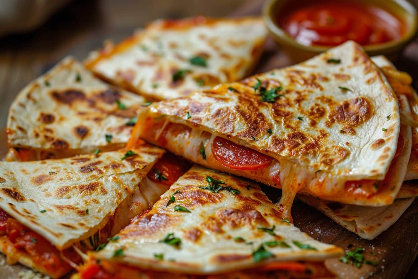 Pepperoni Pizza Quesadilla