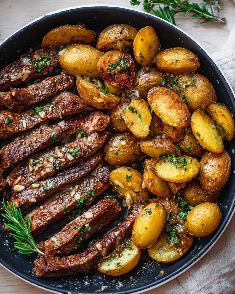 Garlic Butter Steak and Potatoes