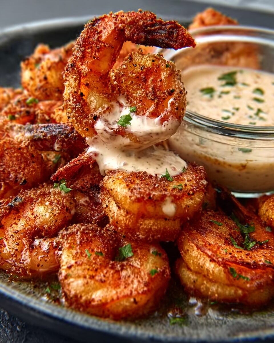 Crispy Cajun Shrimp with Creamy Sauce