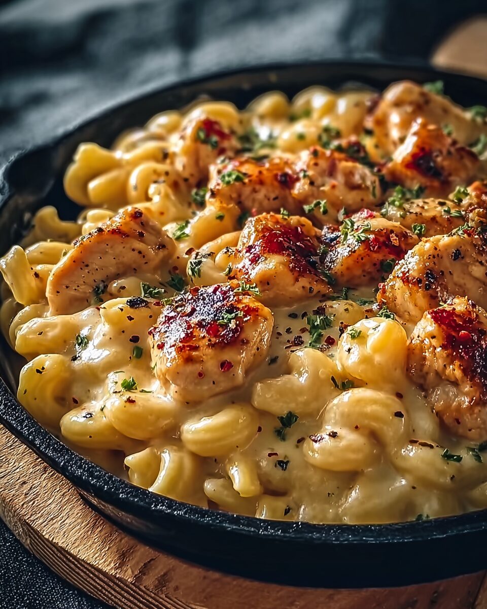 Creamy Honey Pepper Chicken Mac and Cheese Delight