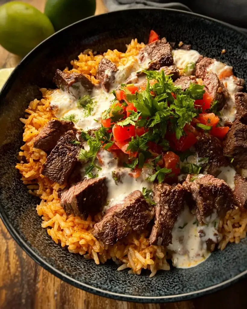 Steak Queso Rice