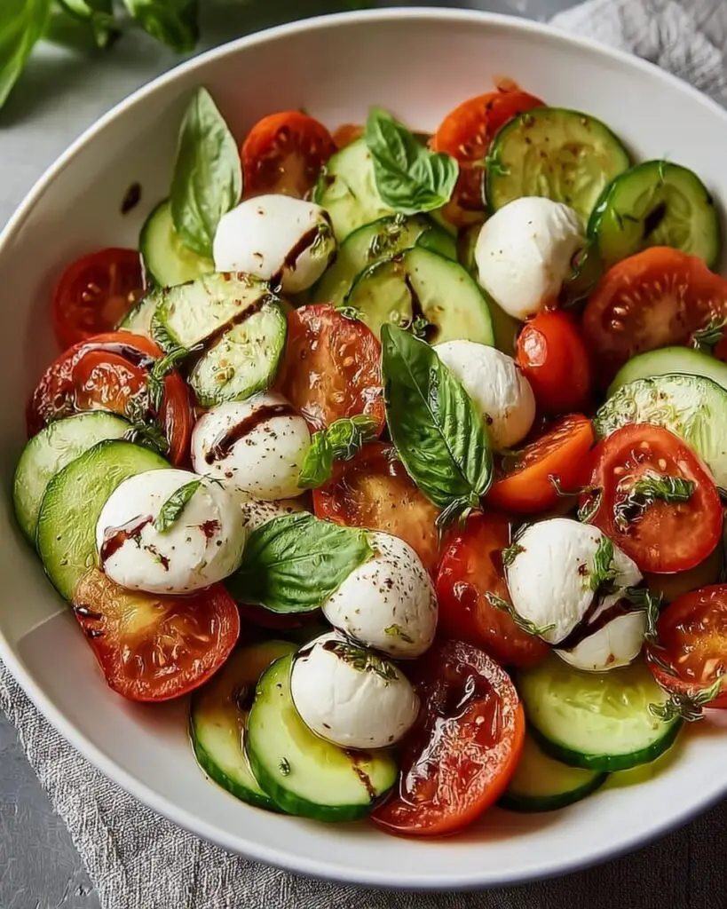 Cucumber Caprese Salad