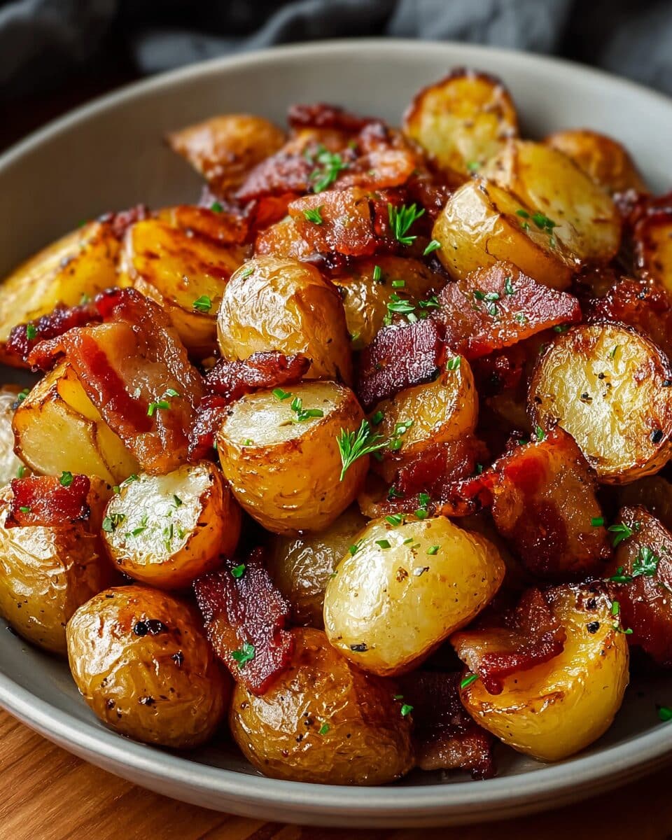 Crispy Bacon Honey Roasted Potatoes