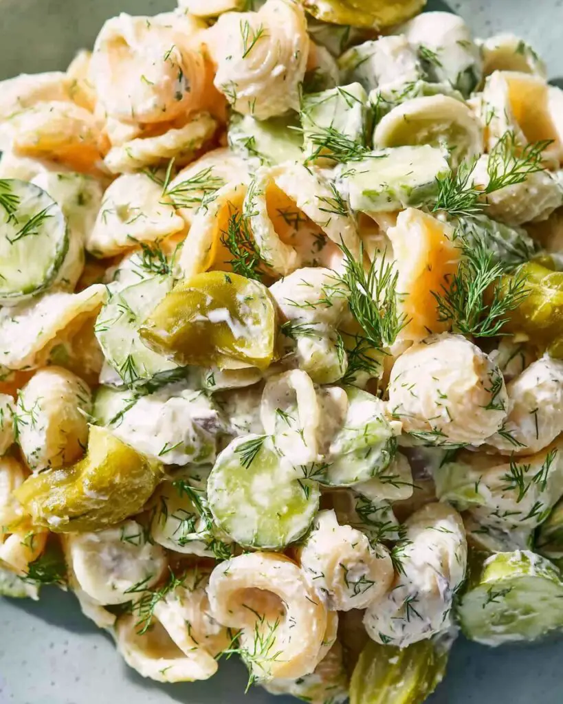 Dill Pickle Pasta Salad