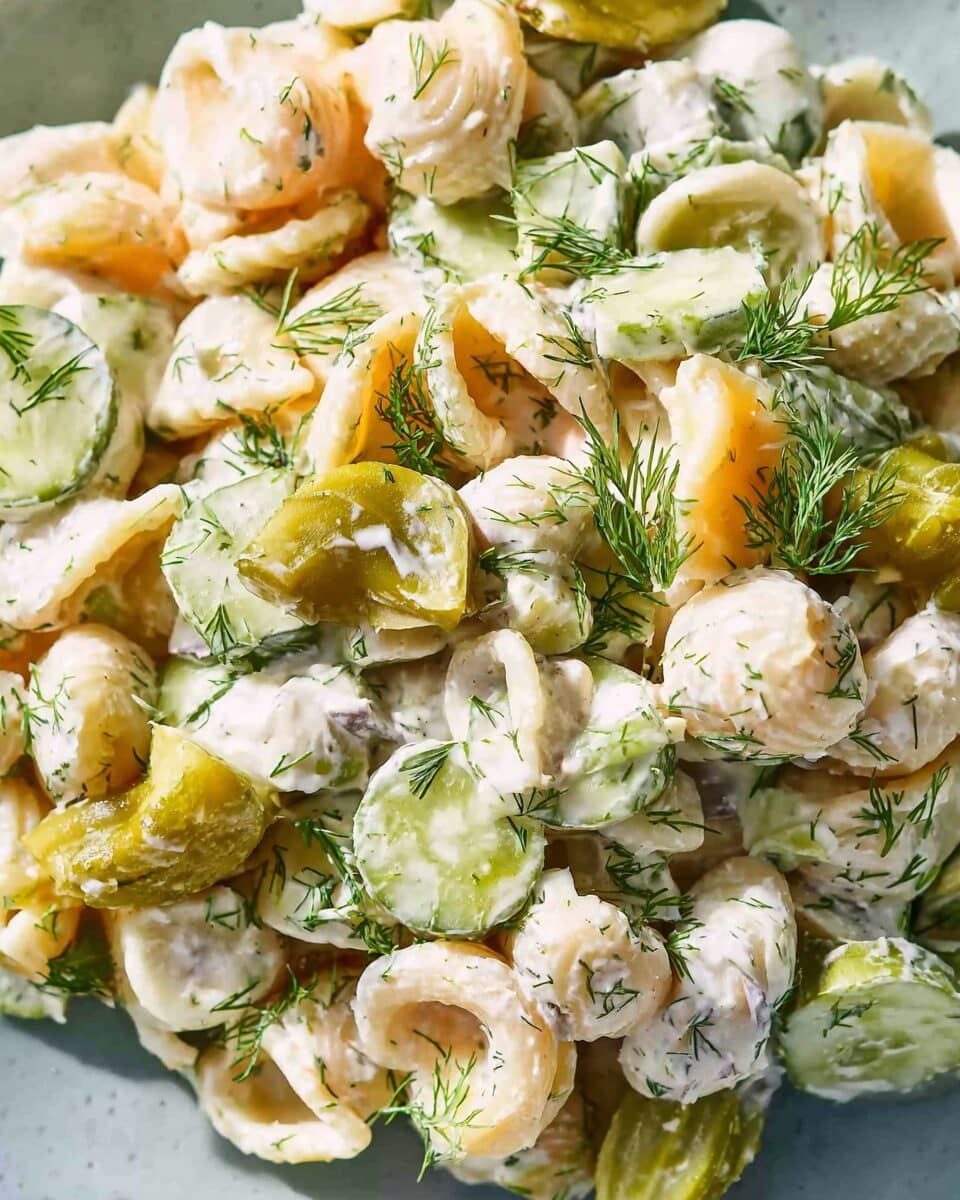 Dill Pickle Pasta Salad