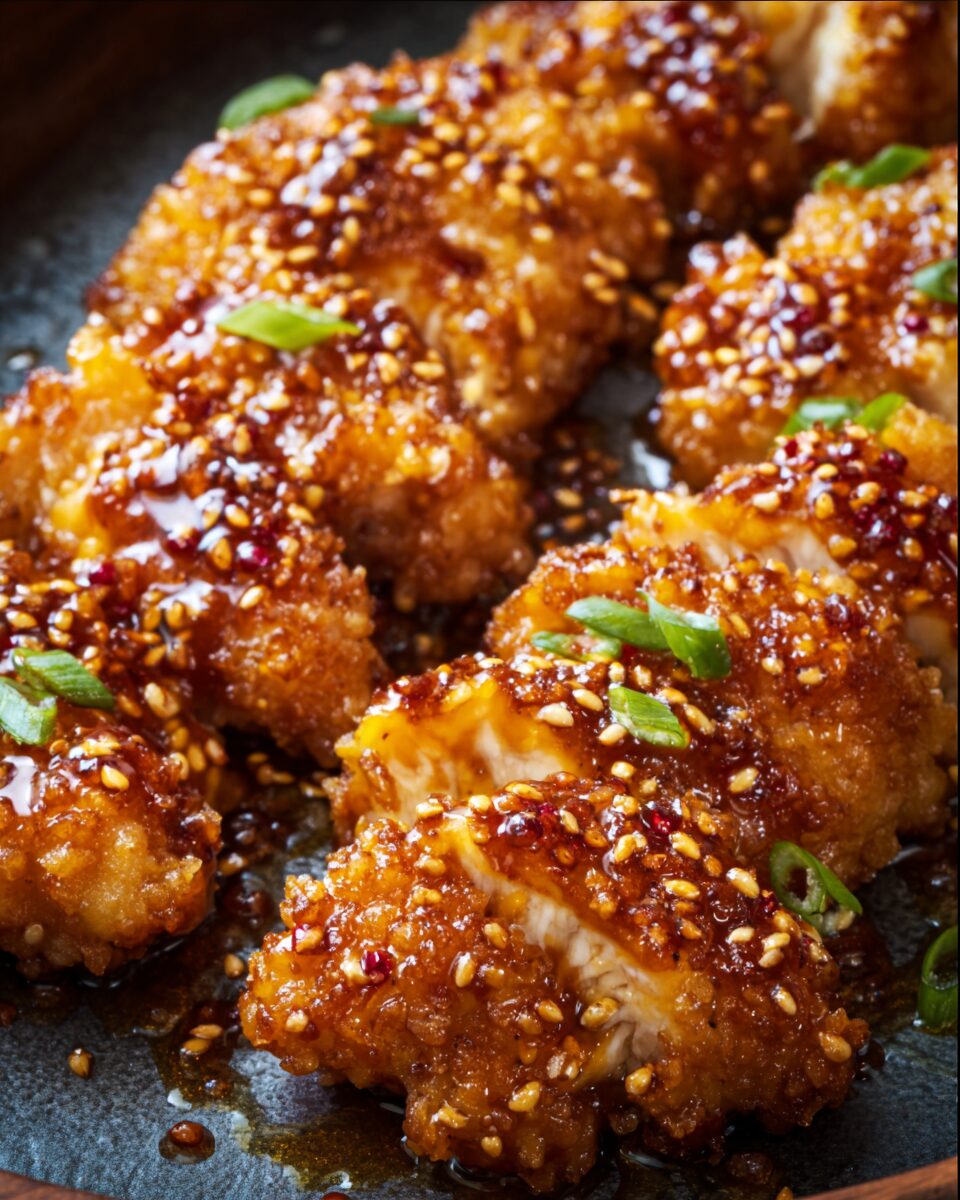 Baked Crunchy Hot Honey Chicken