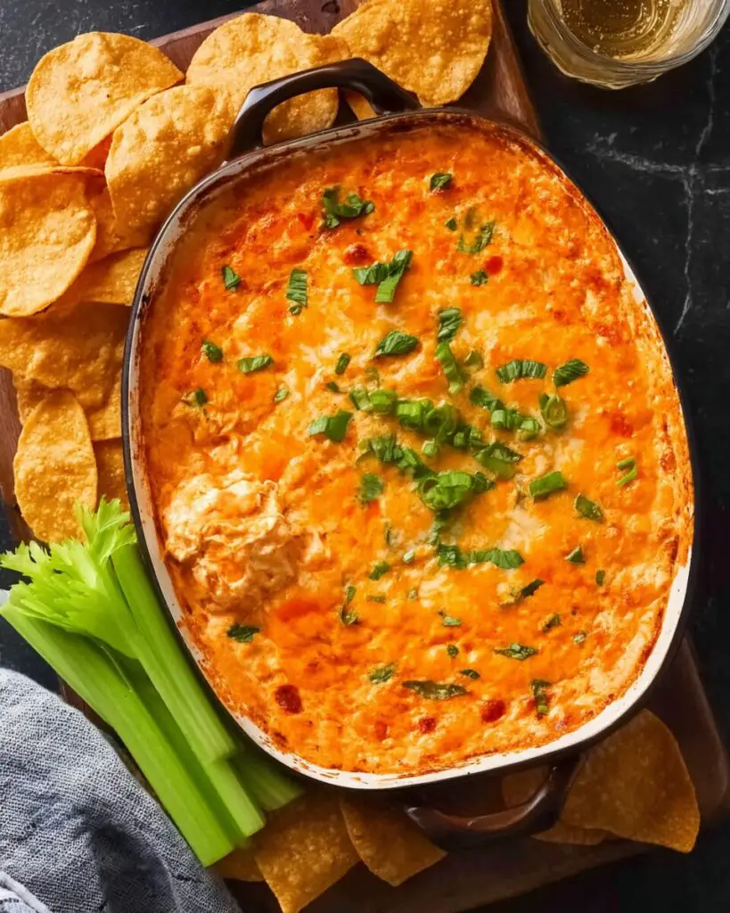 Cheddar Buffalo Chicken Dip