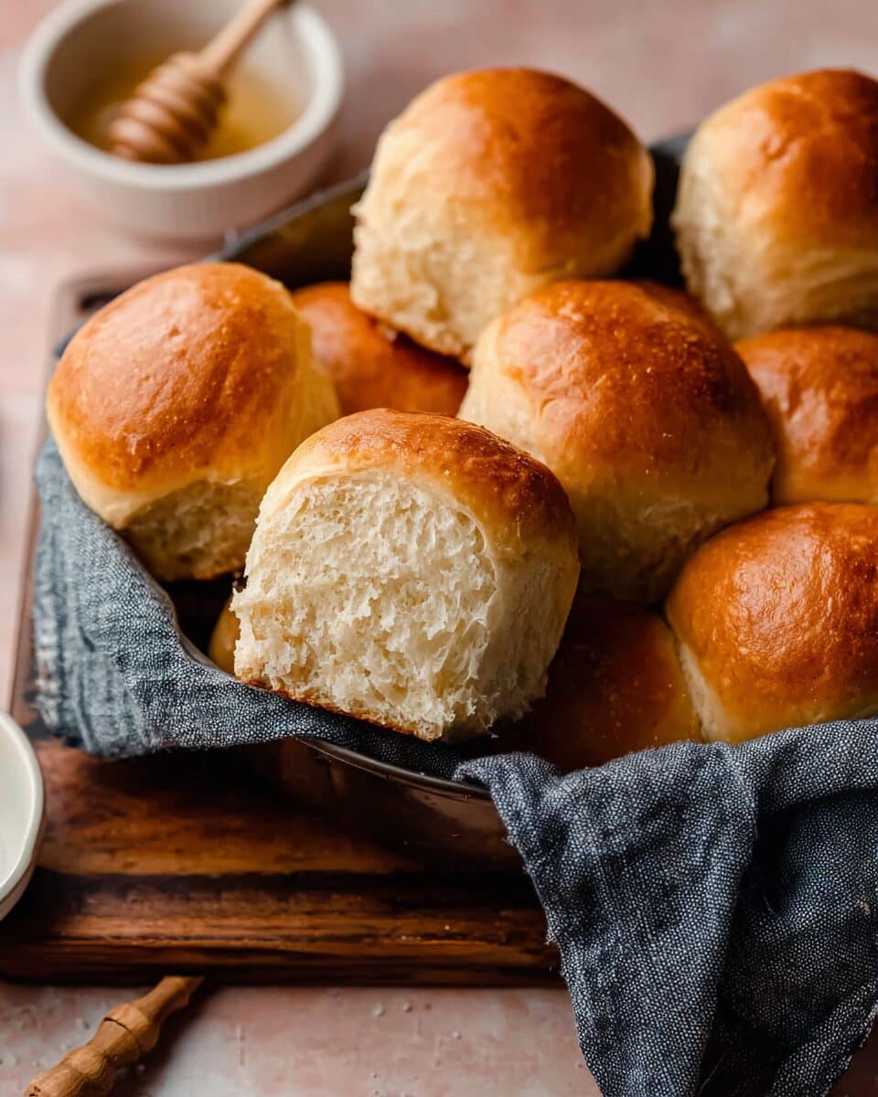 Fluffy Honey Bread Buns