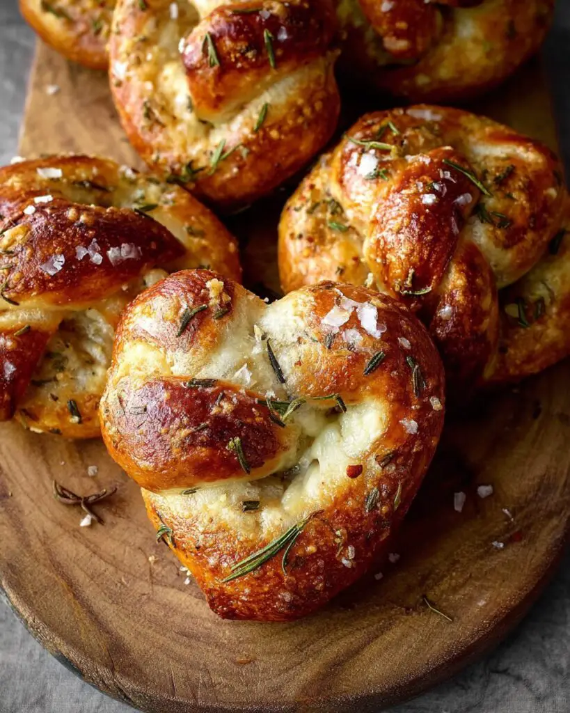 Rosemary Parmesan Stuffed Pretzels