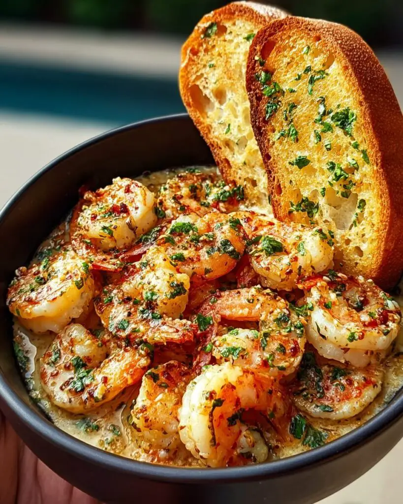 Shrimp Scampi Bowls with Garlic Bread
