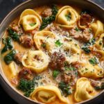 Beef Sausage Tortellini Soup