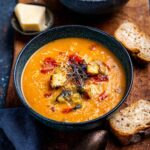 Cheesy Roasted Vegetable Soup