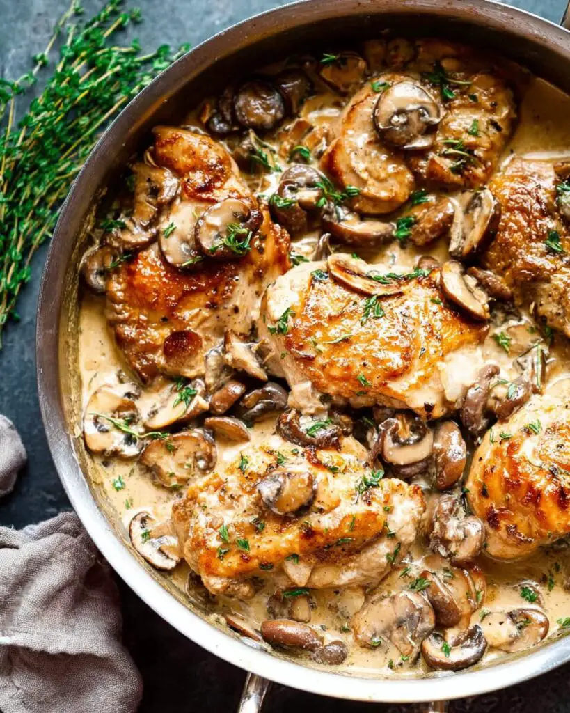 Creamy Garlic Mushroom Chicken