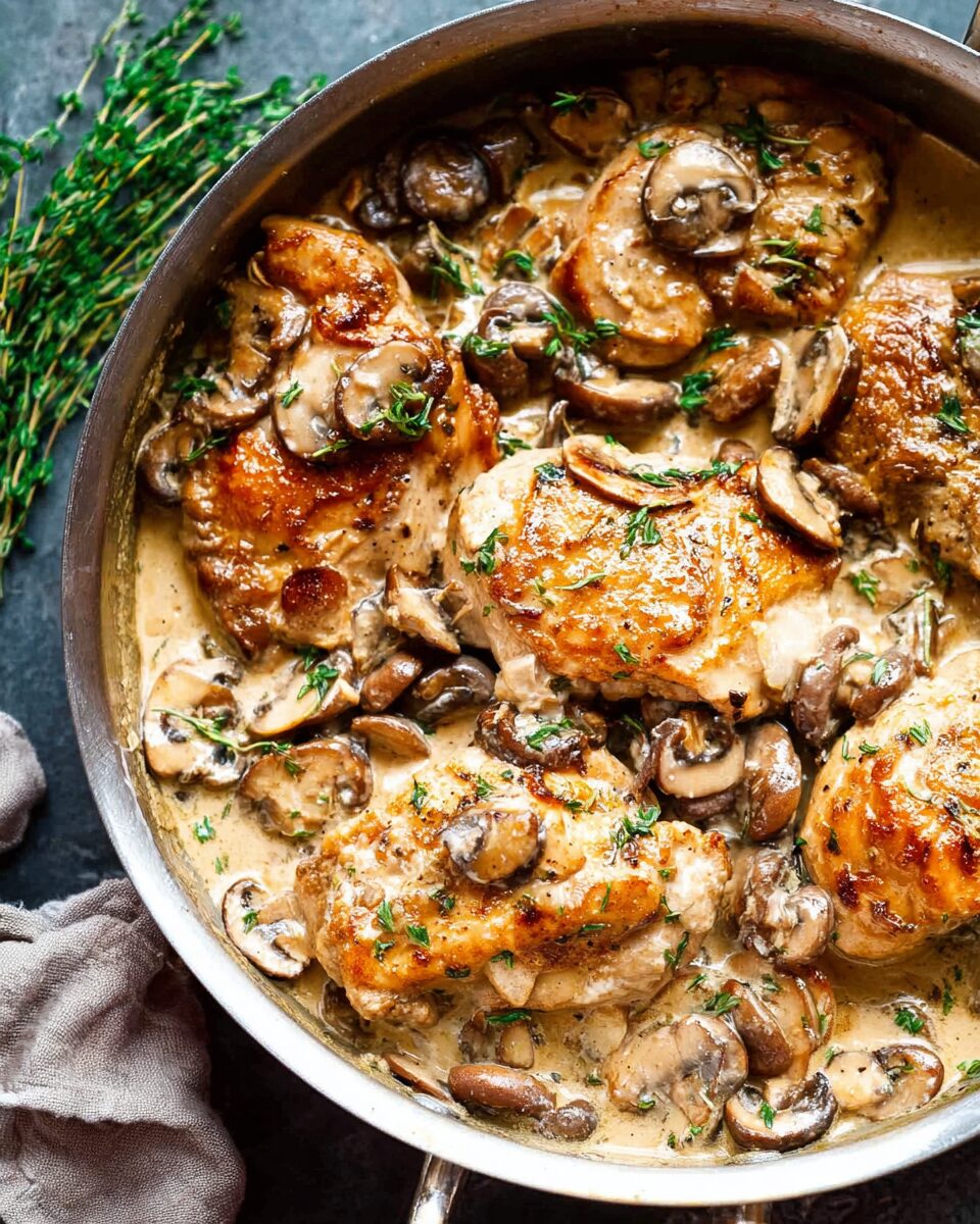 Creamy Garlic Mushroom Chicken