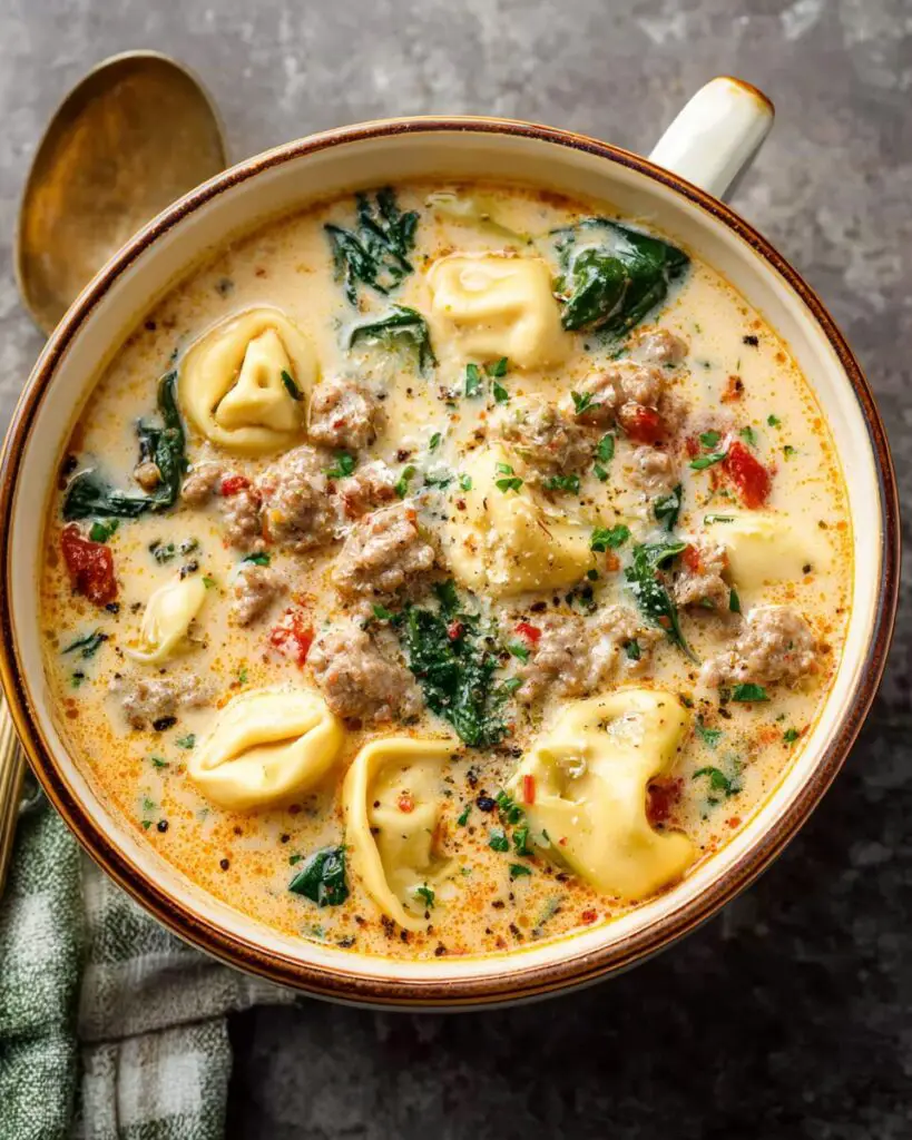 Creamy Sausage Tortellini Soup