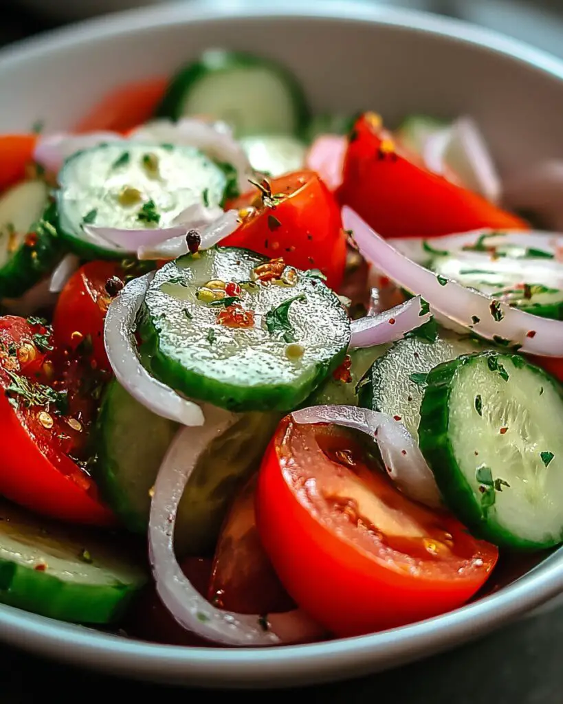 Cucumber, Onion, and Tomato Salad