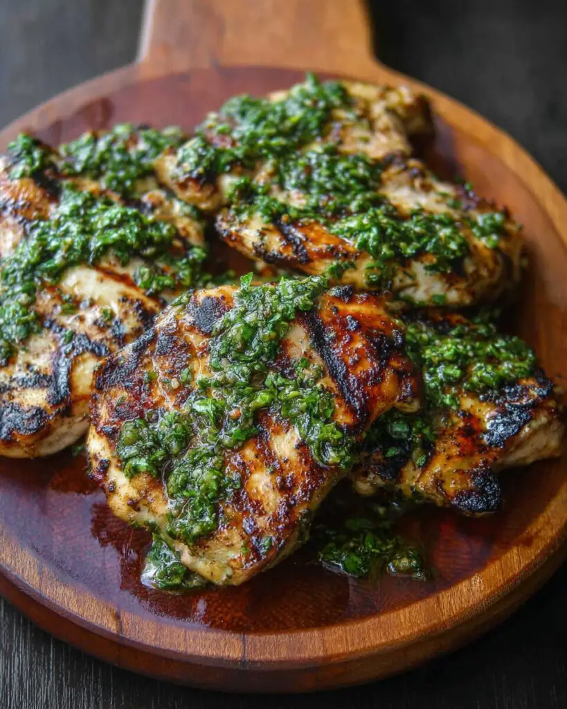 Grilled Chicken with Zesty Chimichurri Sauce