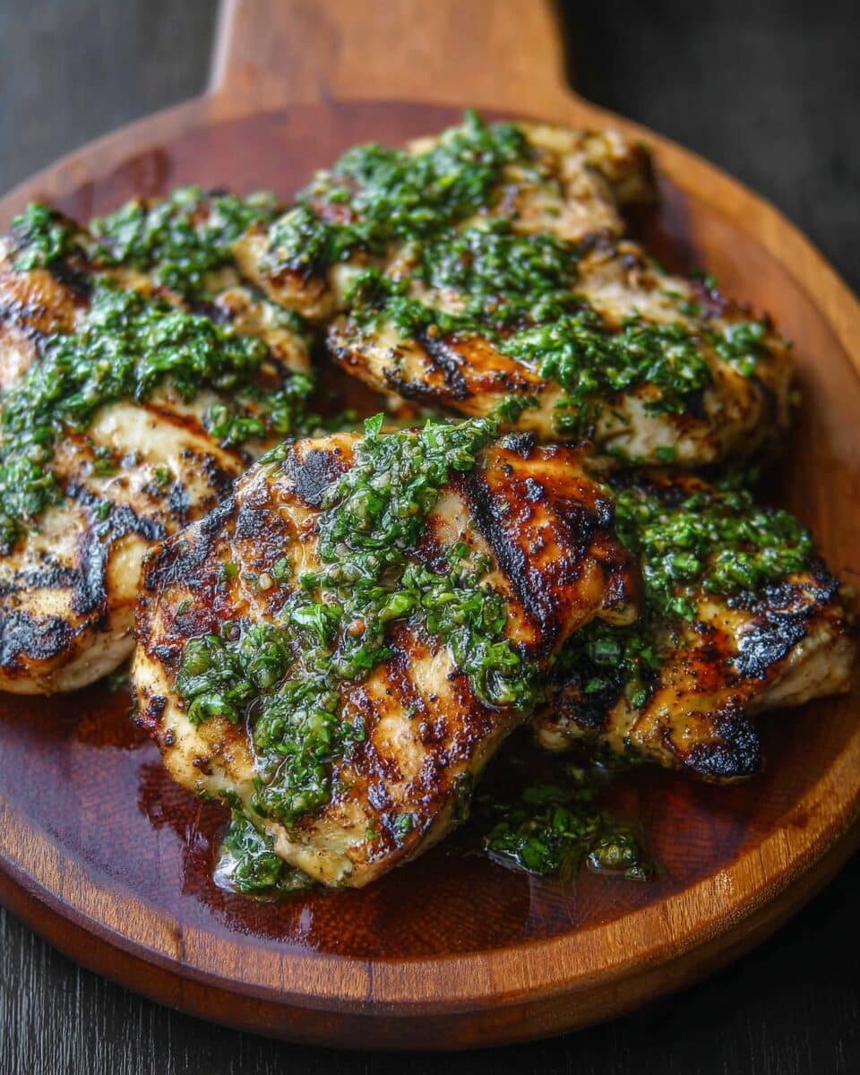Grilled Chicken with Zesty Chimichurri Sauce