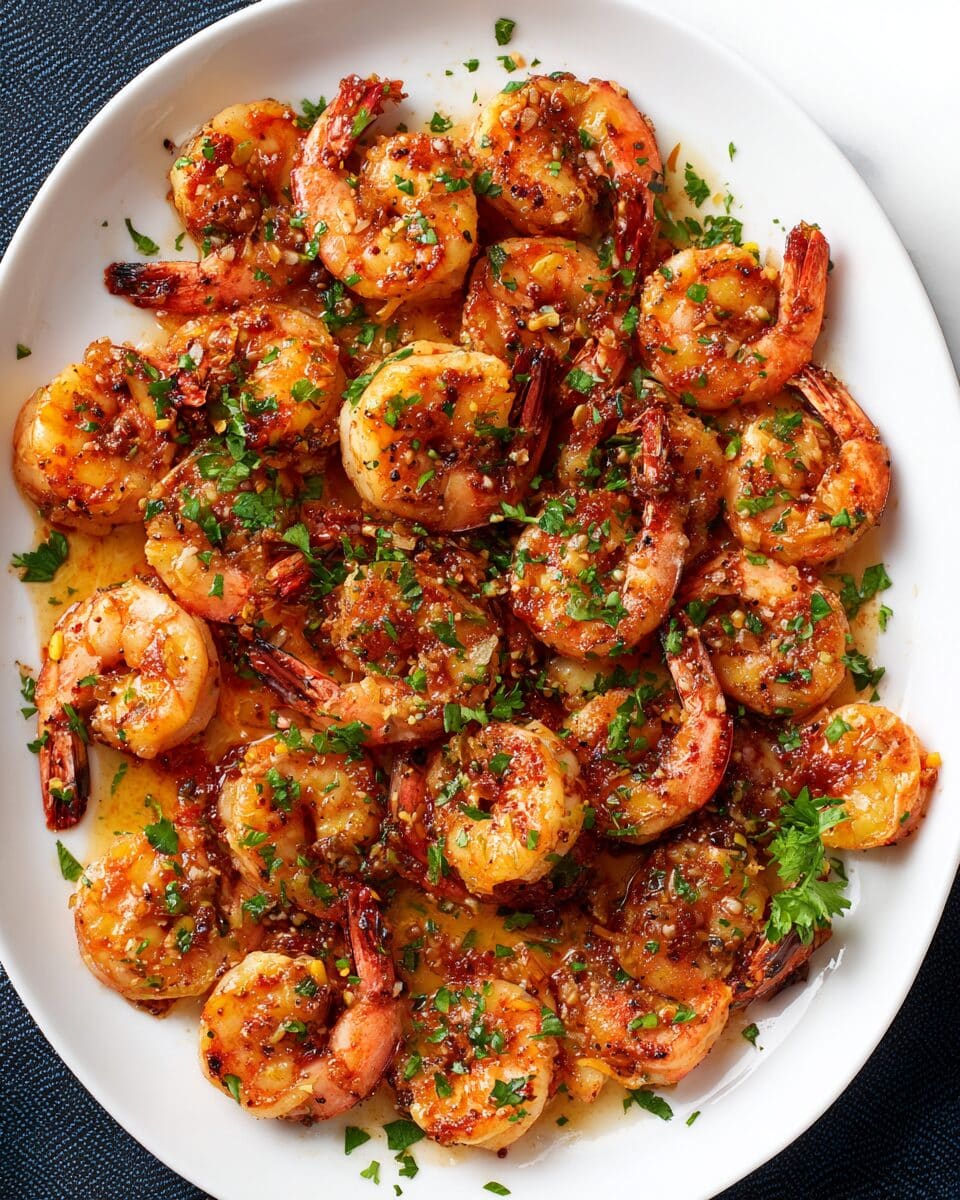 Hawaiian-Style Garlic Butter Shrimp Skillet