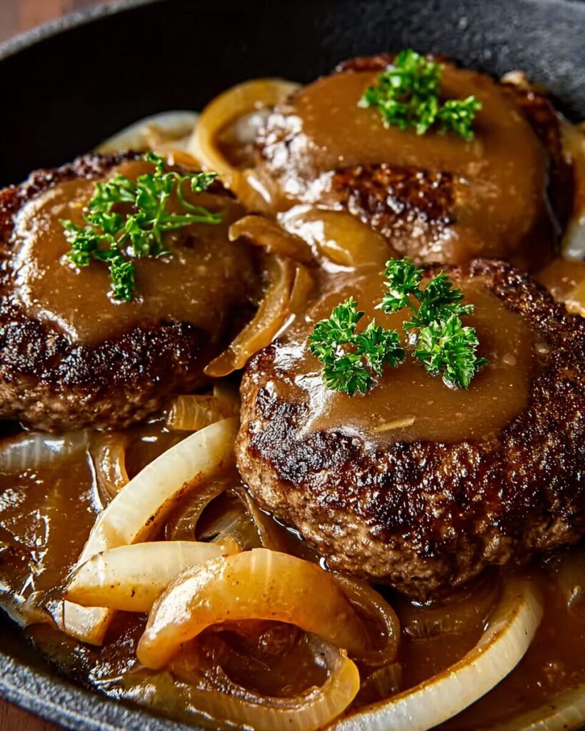 Hamburger Steaks with Onion Gravy