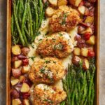 Parmesan Crusted Chicken Sheet Pan Dinner