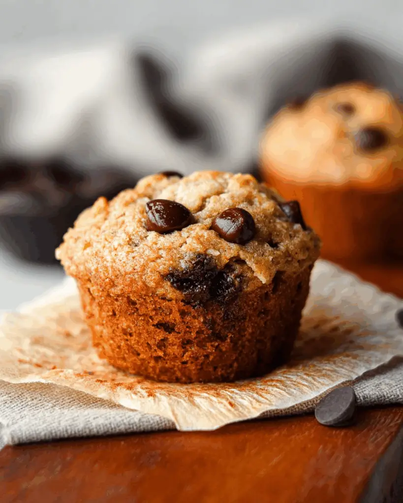 Whole Wheat Banana Chocolate Chip Muffins