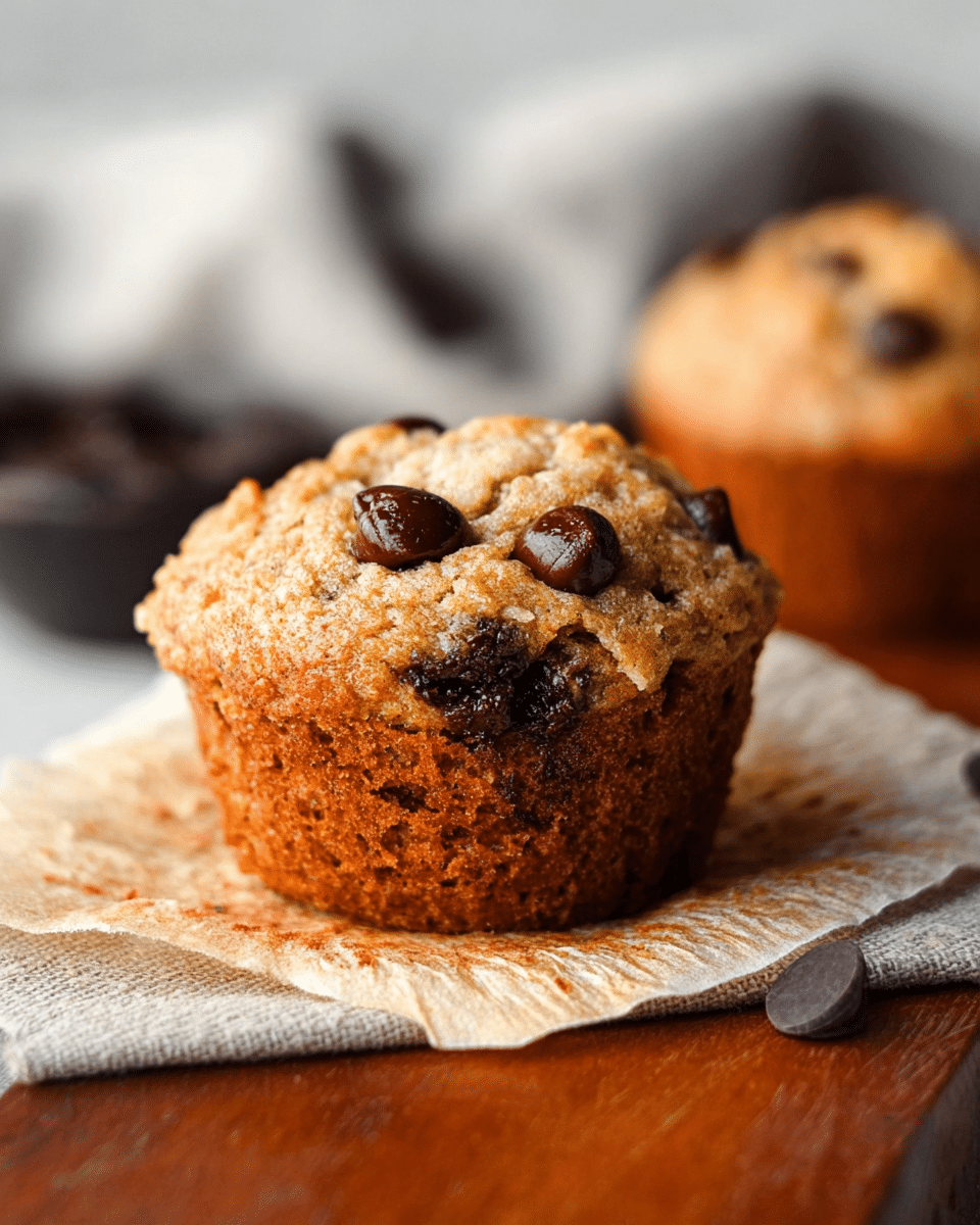 Whole Wheat Banana Chocolate Chip Muffins