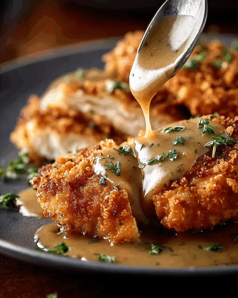 Crispy Chicken with Creamy Gravy