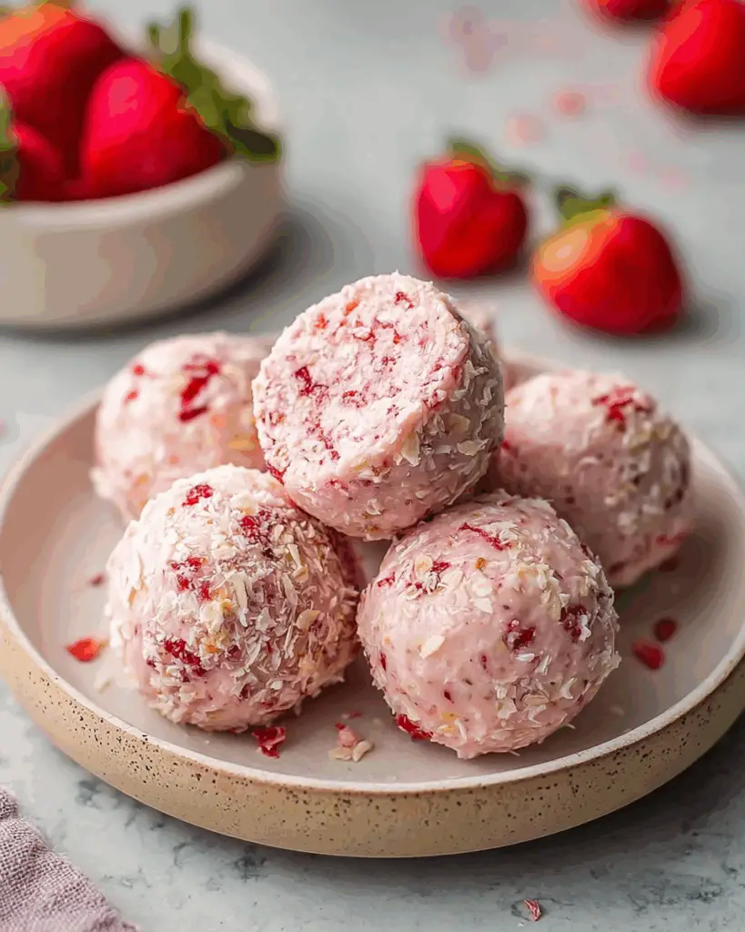 Strawberry Cheesecake Protein Balls