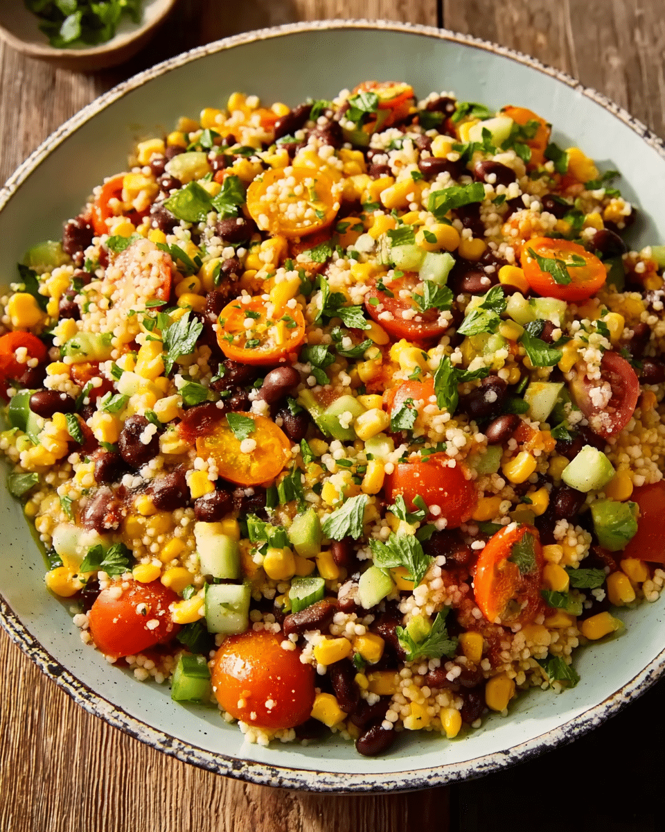 Cowboy Caviar Couscous Salad