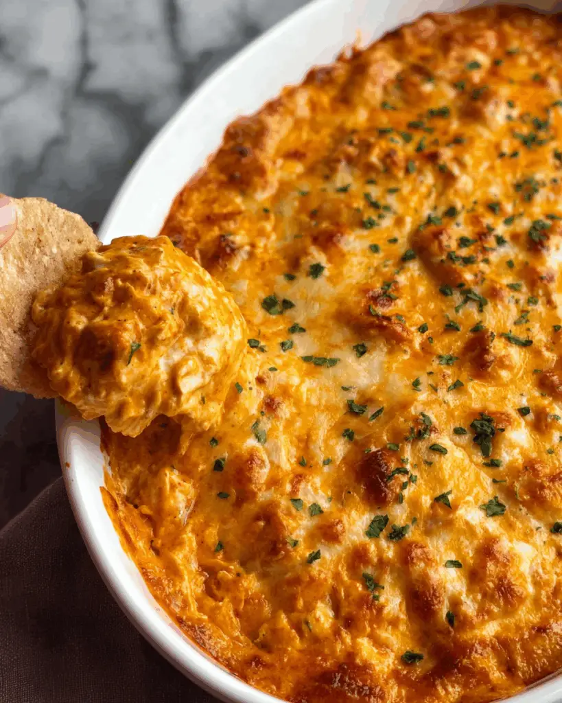 Cheesy Hot Buffalo Chicken Bake