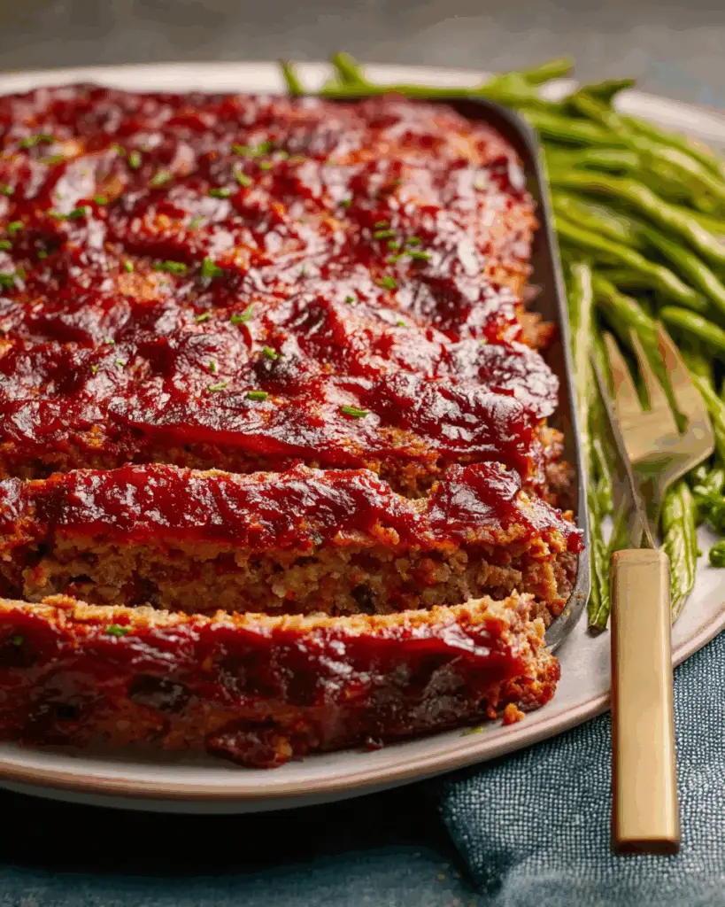 Sheet Pan Glazed Meatloaf