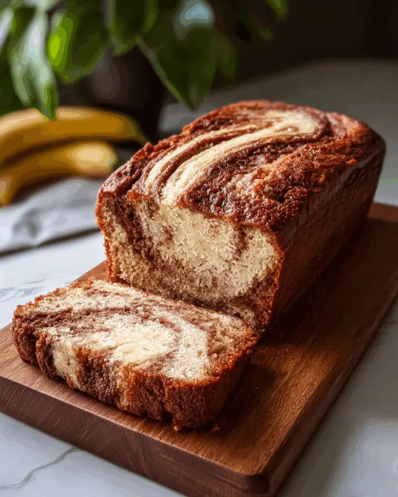 Cream Cheese Cinnamon Swirl Banana Bread