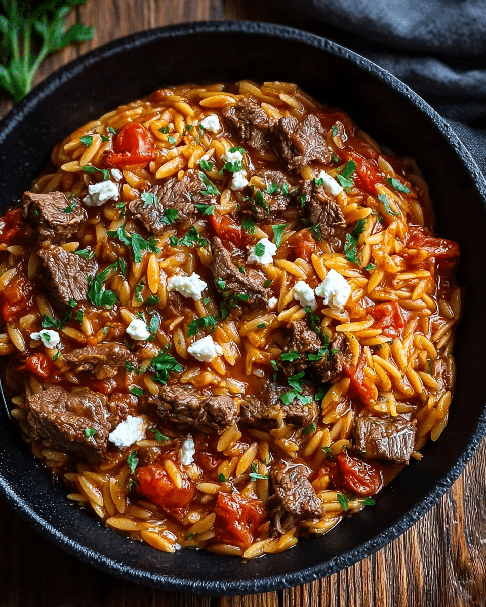 Beef Giouvetsi (Greek Beef Orzo Pasta)