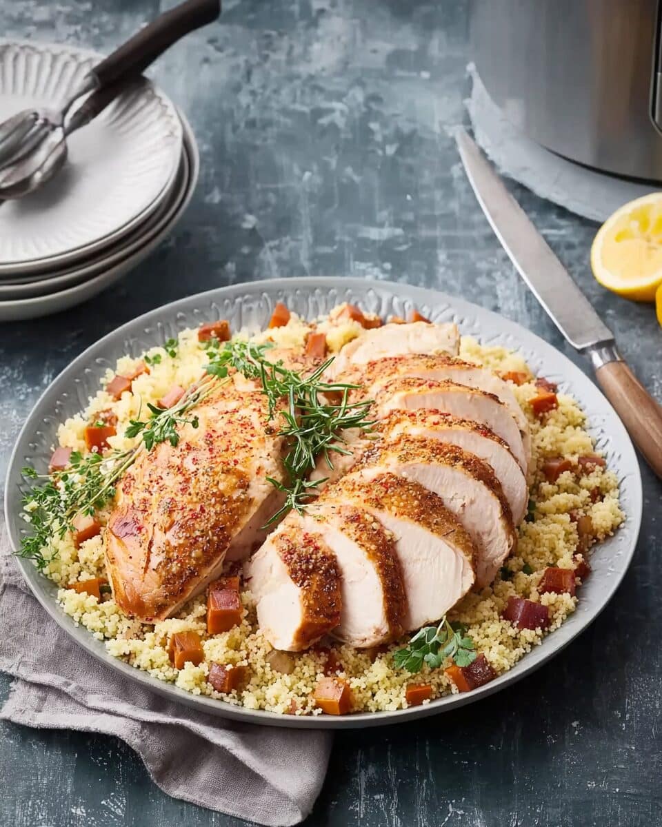Slow Cooker Spiced Turkey Breast with Couscous