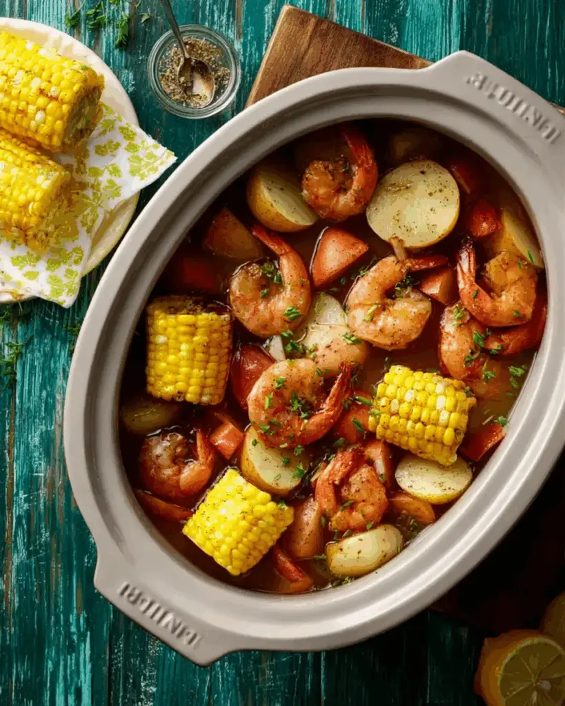 Slow Cooker Shrimp Boil