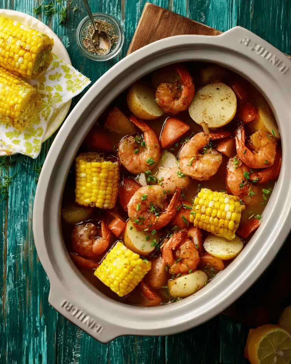 Slow Cooker Shrimp Boil