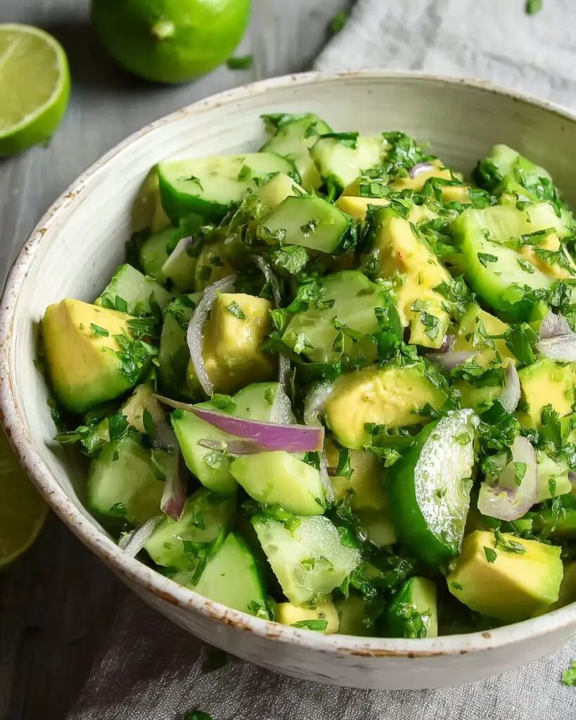 Tangy Cucumber and Avocado Salad
