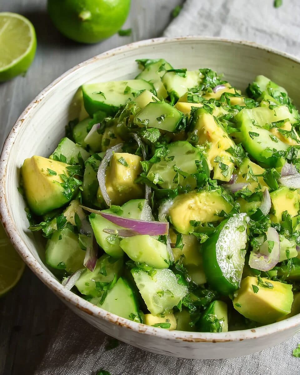 Tangy Cucumber and Avocado Salad