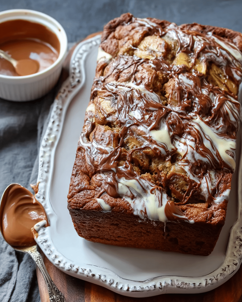 Nutella Banana Split Bread