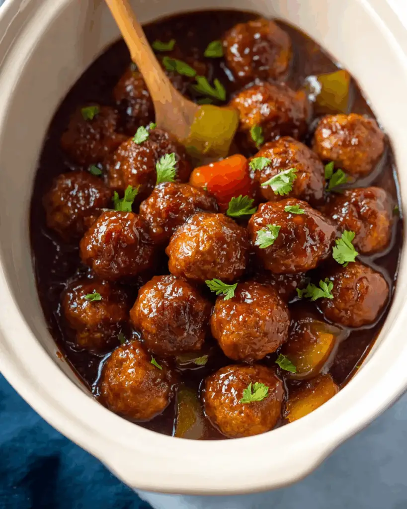 Sweet and Sour Crockpot Meatballs