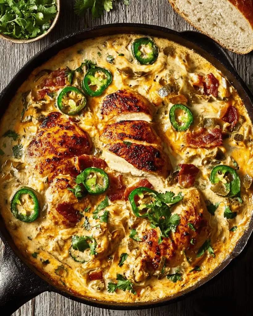 Cheesy Jalapeño Skillet Chicken